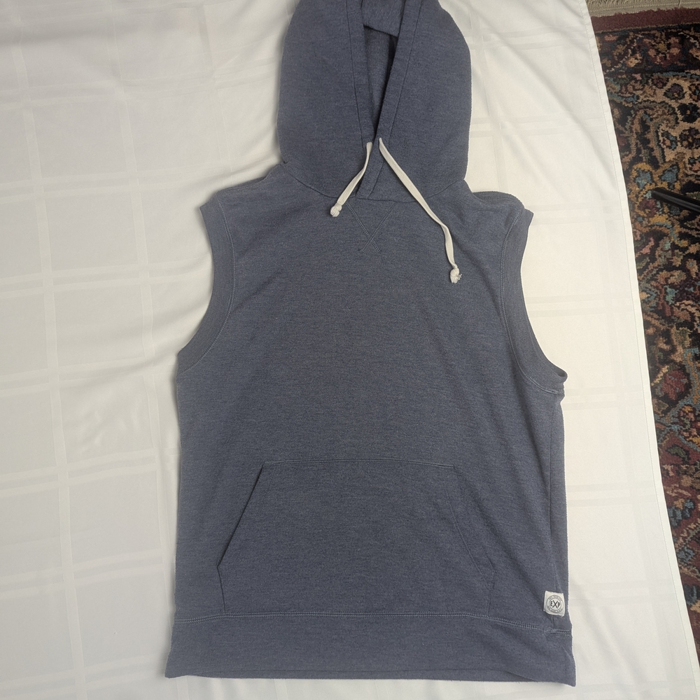 Sleeveless Blue Hoodie